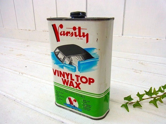 【VARSITY/自動車関連】車のワックス・ヴィンテージ・ティン缶/ブリキ缶/USA