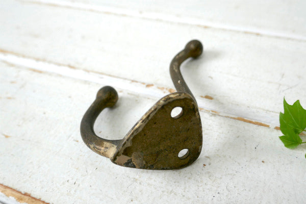 真鍮製・アンティーク・フック・ウォールフック・ハンガーフック・壁掛けフック・タオルフック・インテリア
