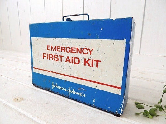 【ジョンソン&ジョンソン】FIRST AID/ファーストエイド・ヴィンテージ・救急箱・USA