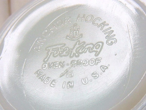 【Fire King】ファイヤーキング・ホワイト・ワンハンドルキャセロール USA