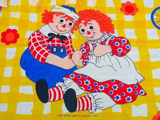 【ラガディアン&アンディ】チェック柄・ヴィンテージ・フラットシーツ USA