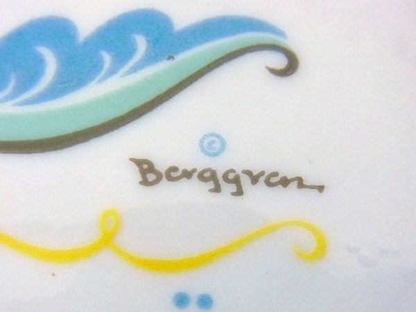 【BERGGREN】スウェーデン・花柄・陶器製・アンティーク・グレーター/おろし金
