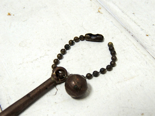 【野球・バット&ボールモチーフ】真鍮製・ヴィンテージ・ベースボール・キーホルダー・USA