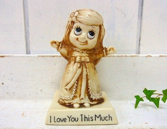 【I LOVE YOU THIS MUCH】70’s・ヴィンテージ・メッセージドール/人形 USA