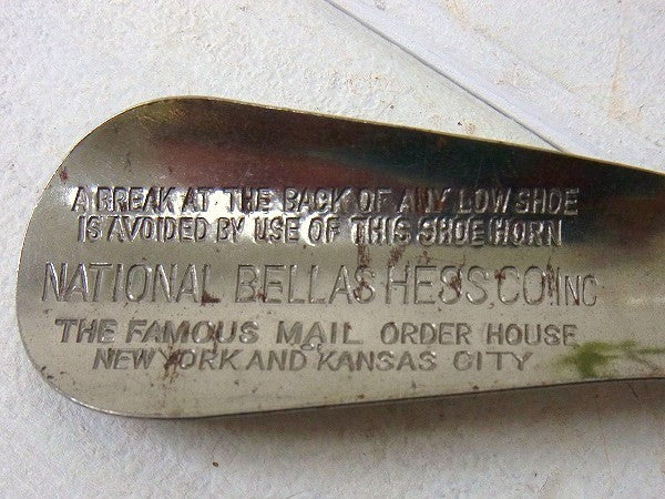 【NATIONAL BELLAS HESS Co】ノベルティ・ヴィンテージ・靴べら/シューホーン