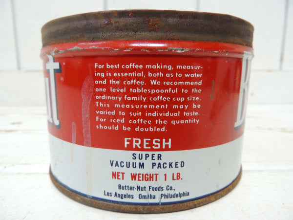 【Butter-Nut Coffee/LA】ブリキ製・ヴィンテージ・コーヒー缶/ガーデニング