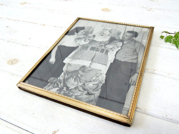 US コカコーラ クリスマス サンタクロース アドバタイジング 写真 フォトフレーム アンティーク 額