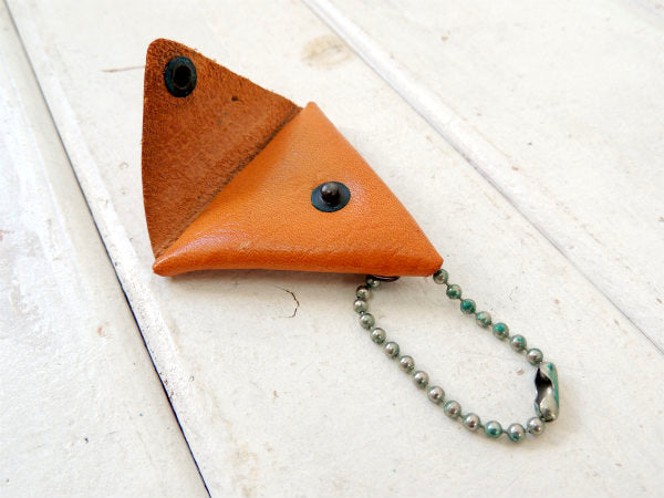 【USA・カリフォルニア・革】デッドストック・ヴィンテージ・アドバタイジング・レザー・コインケース