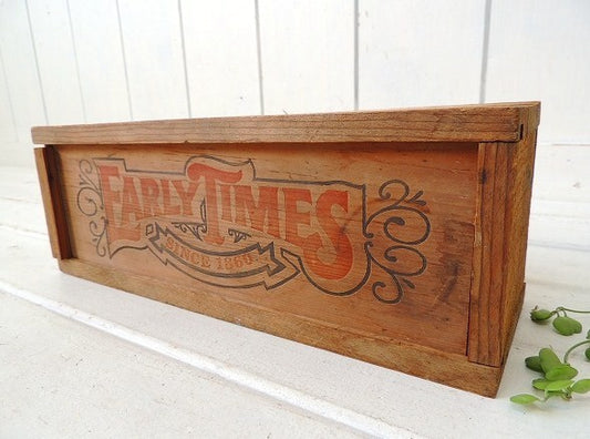 【EARLY TIMES/アーリー・タイムズ】バーボンウィスキー・アンティーク・ウッドボックス/木箱