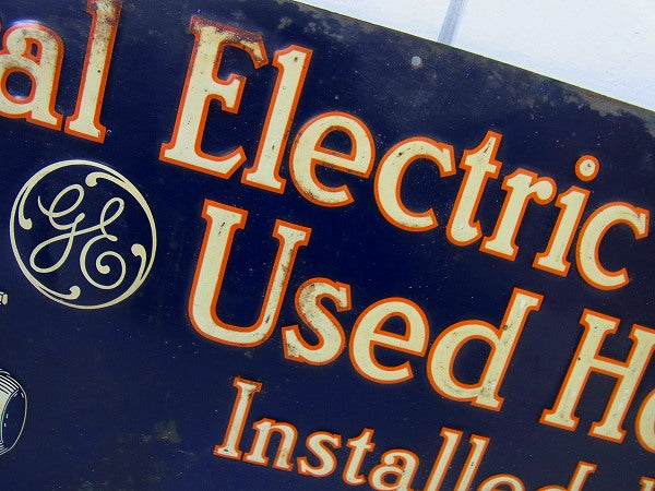 GE ゼネラルエレクトリック General Electric 看板　アドバタイジング　ブリキ製　ヴィンテージ　サイン　USA