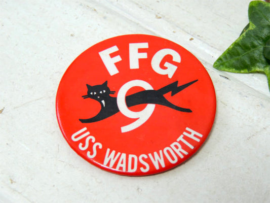 【ミリタリー】USS Wadsworth FFG-9・アメリカ・海軍・ヴィンテージ・缶バッジ
