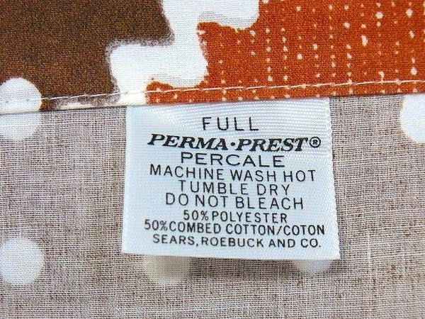 Sears シアーズ・パッチワーク柄・デッドストック・ヴィンテージ・ユーズドシーツ(1/2)