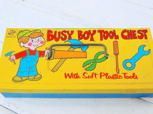 【オハイオアート/TOY】子供用の小さなヴィンテージ・ブリキ製・ツールケース/工具箱/USA
