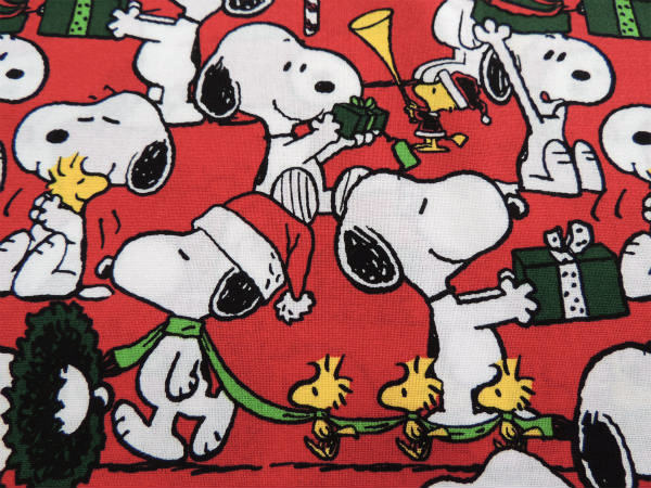 【レア】スヌーピー クリスマス 生地　① 2025年11月1日(土)発売予定!!スヌーピータウンショップ オリジナル