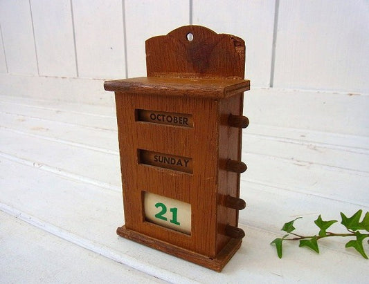 木製・アンティーク・デスクカレンダー/卓上カレンダー USA