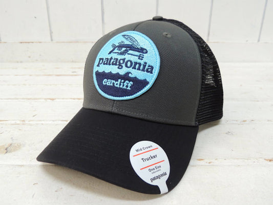 【パタゴニア】グレー×ブラック・カーディフ限定・Flying-Fish・キャップ&ステッカー1枚