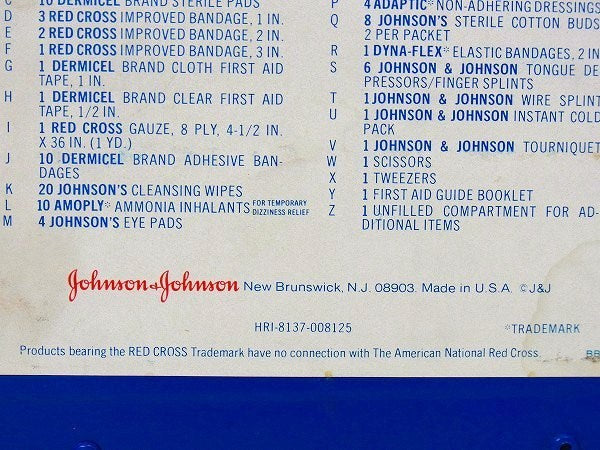 【ジョンソン&ジョンソン】縦型・大きなヴィンテージ・救急箱/メディスンキャビネット