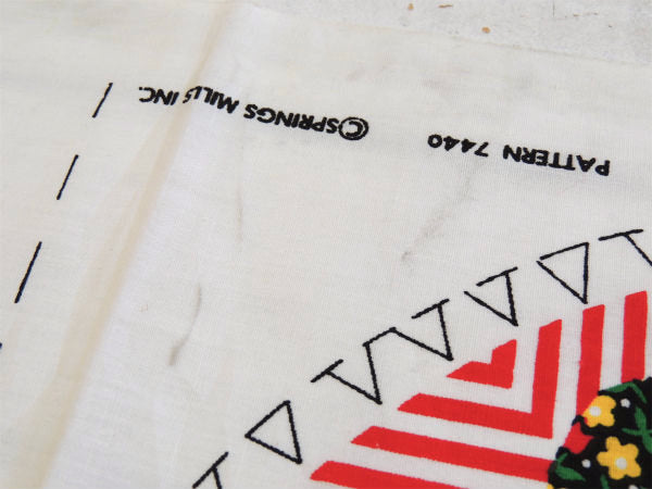 パッチワーク柄・ライオン・ピロードール・デッドストック・ヴィンテージ・パネル生地/ファブリック