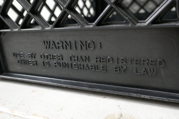 【Dean Foods】ビッグサイズ・ブラック・プラスティック製・ビンテージ・ミルクケース・コンテナ