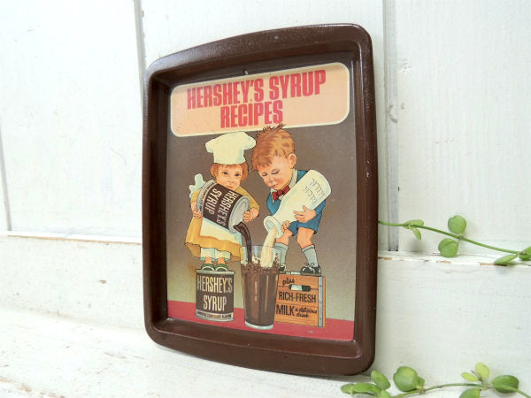 【HERSHEY'S】ハーシーシロップ・イギリス製・80'sヴィンテージ・トレイ/壁飾り