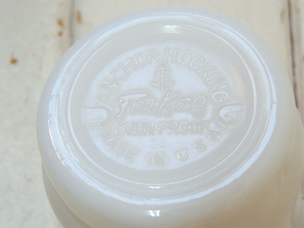 【Fire King】ファイヤーキング・マクドナルド・アドバタイジング・マグカップ・ミルクガラス食器