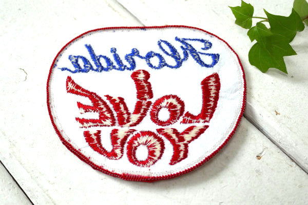 I LOVE YOU Florida ヴィンテージ・ワッペン 刺繍 デッドストック USA アメカジ