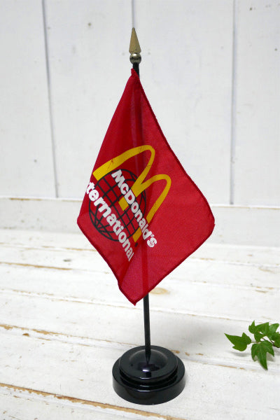 マクドナルド アメリカ 1975's ヴィンテージ アドバタイジング 卓上フラッグ 旗 企業モノ