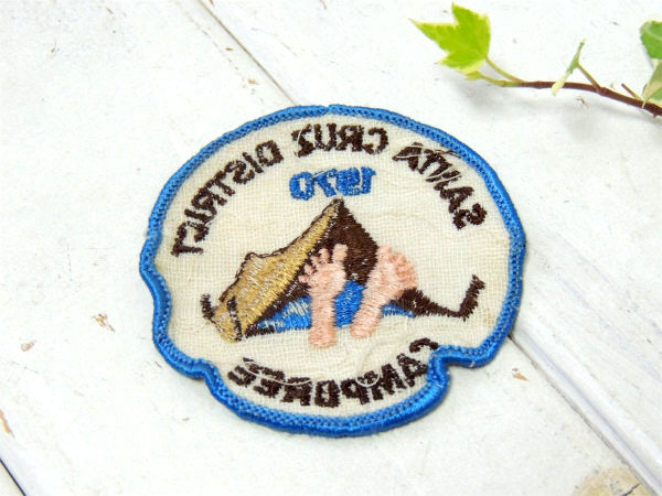 【1970’s・ボーイスカウト】キャンプ&テント柄・ヴィンテージ・刺繍・ワッペン・カリフォルニア
