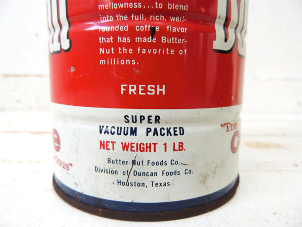 フレッシュ・バターナッツ Coffee ブリキ製・ヴィンテージ・コーヒー缶 店内装飾 US