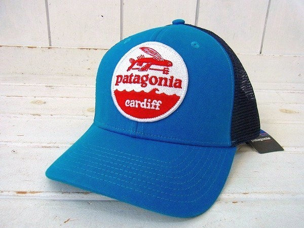 【Patagonia】パタゴニア・カーディフ限定・キャップ&ステッカーetc1枚/ブルー×ネイビー