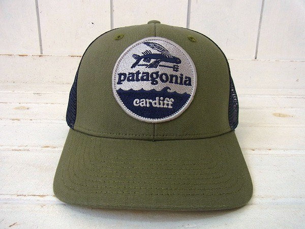 【Patagonia】パタゴニア・カーディフ限定・キャップ&ステッカーetc1枚/オリーブ×ネイビー