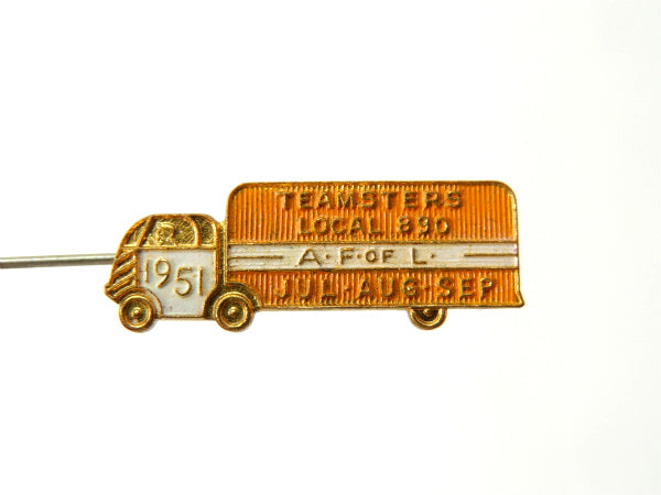 【1951s・A.F. of L】アメリカ労働連盟・トレーラー・ヴィンテージ・ブローチ・アクセサリー
