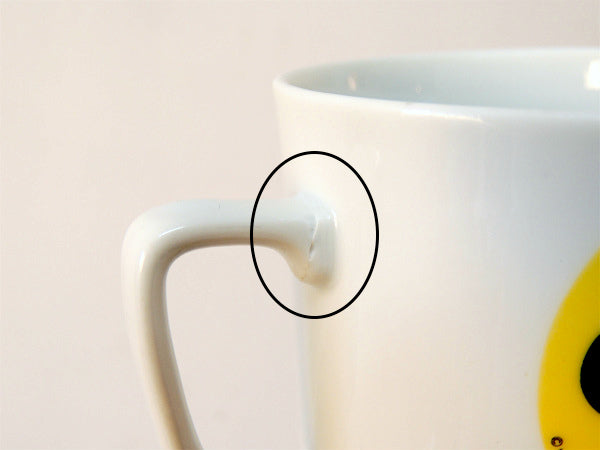 ミッキーマウス ウォルトディズニー・ヴィンテージ・陶器製・フッテッド・マグカップ・里返り品