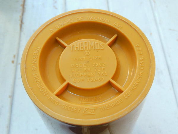 【THERMOS】サーモス・マスタードイエロー・ヴィンテージ・水筒・魔法瓶・スープジャー・1パイント