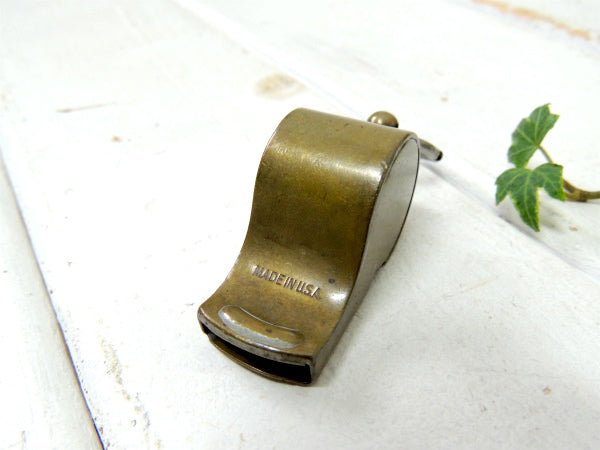 MILITARY・ミリタリー ヴィンテージ・オールド・真鍮製・ホイッスル・笛・USA