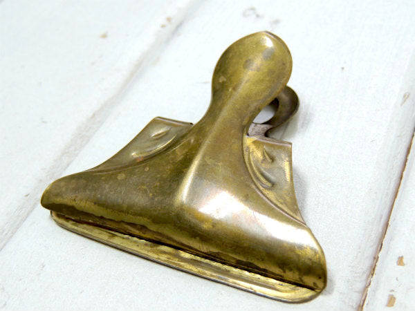 ノスタルジック 真鍮製 OLD アンティーク クリップ ペーパークリップ USA