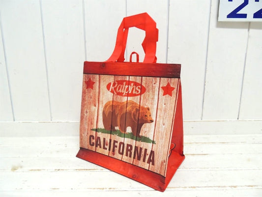 【Ralphs】ラルフス柄・グリズリー熊・スーパーマーケット・エコバッグ・グロッサリーバッグ USA
