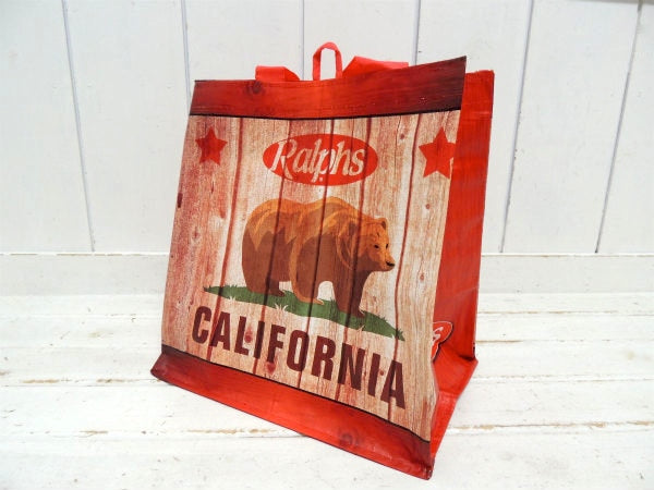 【Ralphs】ラルフス柄・グリズリー熊・スーパーマーケット・エコバッグ・グロッサリーバッグ USA