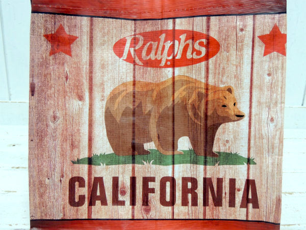 【Ralphs】ラルフス柄・グリズリー熊・スーパーマーケット・エコバッグ・グロッサリーバッグ USA