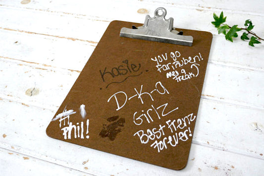 Mead USA・落書き・LOVE メッセージ付き ヴィンテージ・クリップボード 文房具