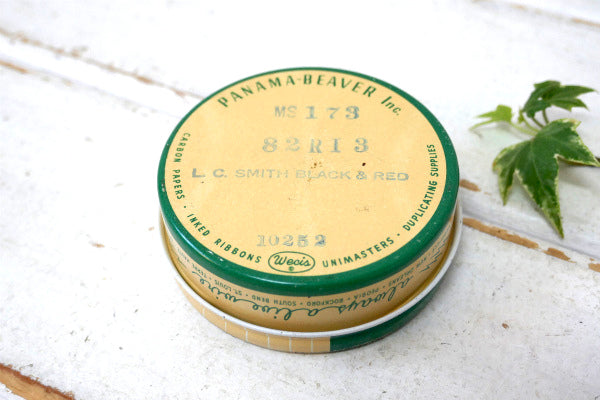 PANAMA BEAVER インクリボン アンティーク ティン缶 ブリキ缶 ステーショナリー 文房具 USA