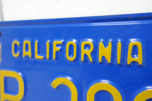 JP 3987 青色 カリフォルニア 1969's~ ヴィンテージ ナンバープレート USA