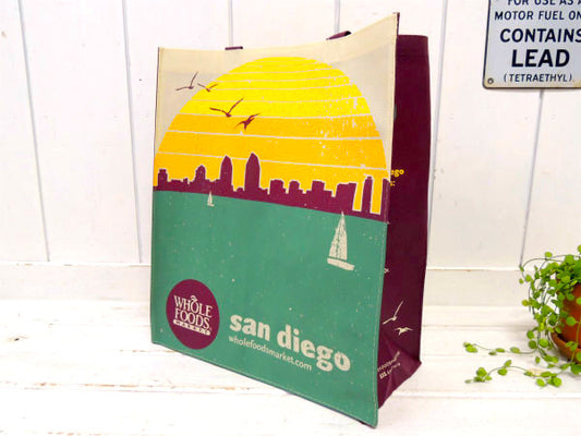 【WHOLE FOODS】ホールフーズ・夕日柄・サンディエゴ・エコバッグ/San Diego
