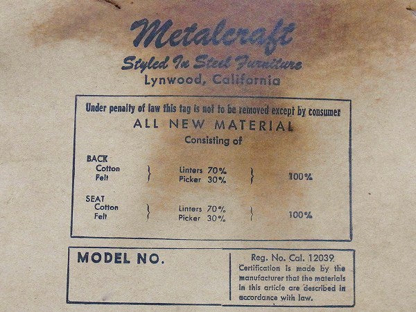 【Metalcraft】レトロ&ポップな花柄・ヴィンテージ・チェア/イス/椅子/黄色 USA