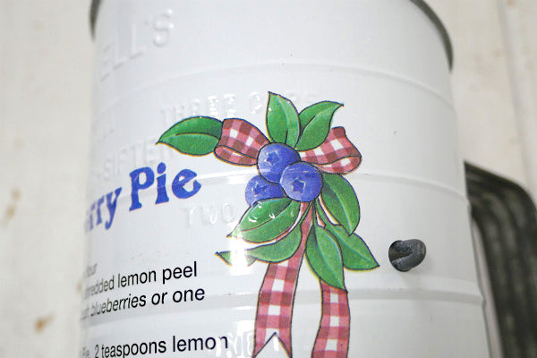 BROMWELL'S ブルーベリーパイ レシピ入り ヴィンテージ シフター 粉ふるい USA