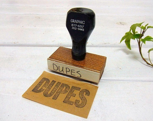 【DUPES】木製・ヴィンテージ・スタンプ/ゴム印 USA