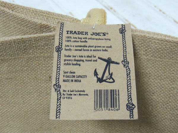 【トレーダージョーズ】Trader Joe's・ジュート製・トリコロール・トートバッグ/エコバッグ