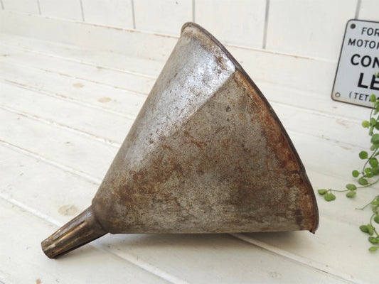 USA!ブリキ製の大きなヴィンテージ・じょうご/漏斗/ファンネル/ロート