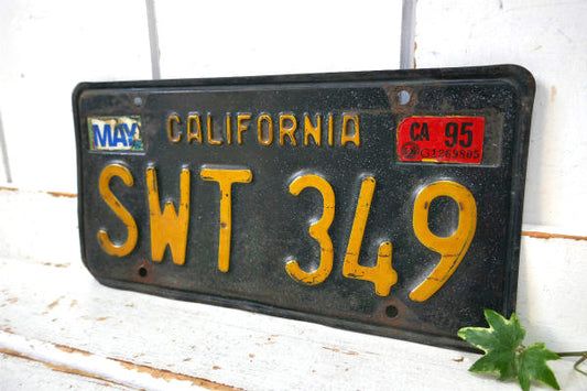 アメリカ カリフォルニア州 1963s SWT 349 ヴィンテージ ナンバープレート USA 看板
