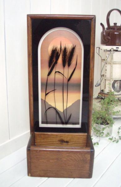 【1974年製・THRASHER】ヴィンテージ・壁掛け&レターラック・夕日&麦